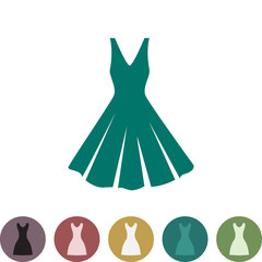 Wall Mural - Woman dress icon