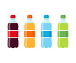 Soda bottles icon set