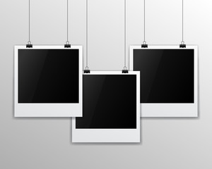 Fototapete - Realistic collection old photo frame - vector for stock