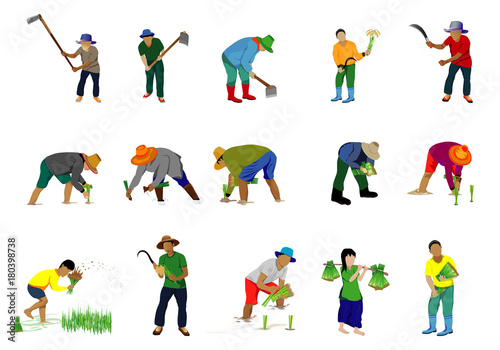 Fotomural lifestyle of farmer cartoon vector design