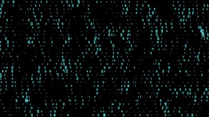Poster - The pulsating numbers move horizontally. business subjects. cinematic background. seamless loop.