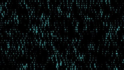 Poster - The pulsating numbers move horizontally 2. business subjects. cinematic background. seamless loop.