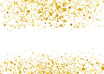 Wall Mural - Golden foil confetti particle layout template card