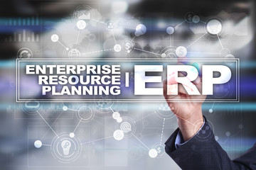 Enterprise resources planning business and technology concept.