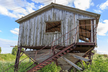 Abandoned Rusty Structure For Filling Grain