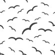 Flying birds seamless pattern background icon. Business flat vector illustration. Flying gull sign symbol pattern.