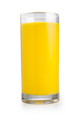 Wall Mural - drink orange juice isolated on white