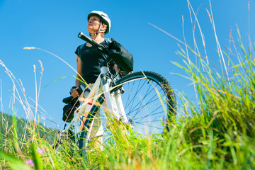 Wall Mural - Seniors With Mountain Bikes