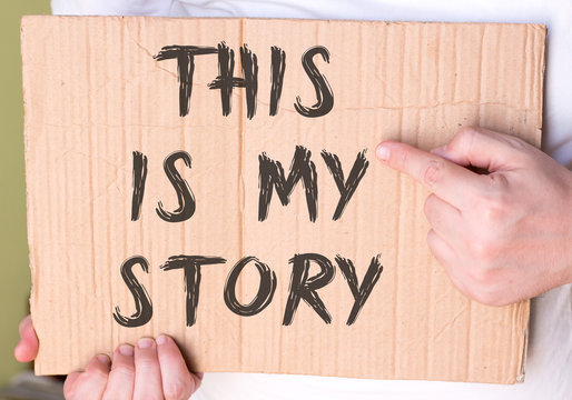 This Is My Story on cardboard