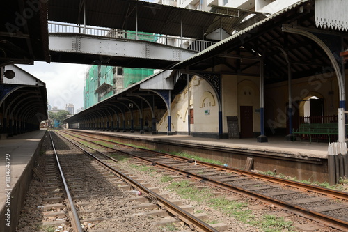 Plakat Bahnhof w Kolombo na Sri Lance