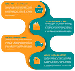 Poster - Vector abstract infographic background of logistic scheme.