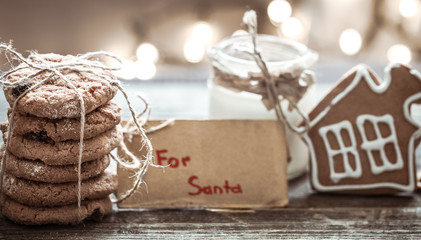 Wall Mural - milk and cookies for Santa