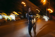 © alfa27 - Creative stock image of a night runner. runner training at night