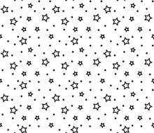 Abstract Black Stars Pattern
