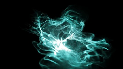 Poster - 3d rendering abstract digital particles on black background with dots. high definition abstract cgi 