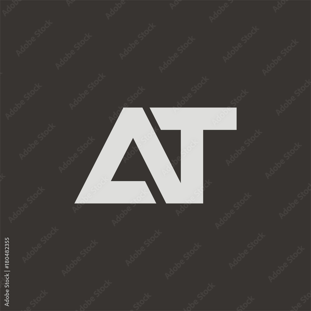 AT logo initial letter design template vector Stock Vector | Adobe Stock