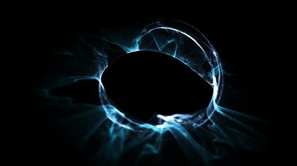Poster - 3d rendering abstract digital particles on black background with dots. high definition abstract cgi 