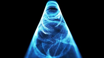 Poster - 3d rendering abstract digital particles on black background with dots. high definition abstract cgi 