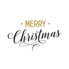 Wall Mural - Merry Christmas Lettering and Flourish