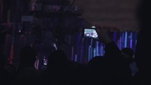 People Shoots 3D Mapping Light Show On A Mobile Phone.