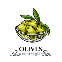 Wall Mural - olives in a bowl