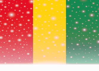 guinea flag on christmas background