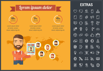 Poster - Mobility infographic template, elements and icons. Infograph includes customizable graphs, charts, line icon set with mobile technology, smartphone application, cloud computing, network connection etc