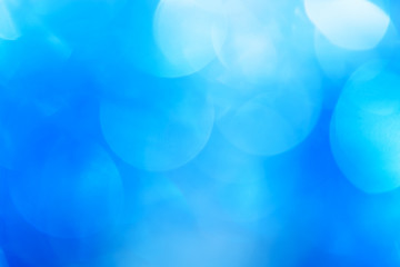 Abstract blue bokeh. Christmas background texture