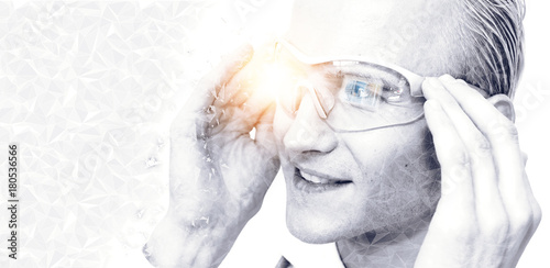 Fotografie, Obraz Digital transformation disruption every industry technology concept