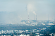 Paper Mill Polluting Air And Water At Lake Baikal, Russia