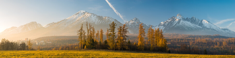 Wall Mural - autumn panorama of the high tatras,slovakia