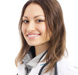 © vgstudio - Happy smiling female doctor, over white