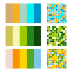 Canvas Print -  color palette set background. Harmony color combos spectrum