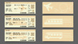 Airplane Bus Train tickets concept design