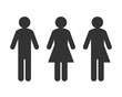 Transgender or unisex pictogram concept