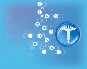 Abstract medical background with medical symbol.