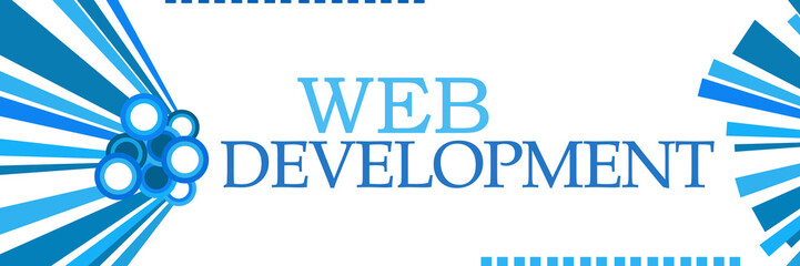 Wall Mural - Web Development Blue Graphics Horizontal 