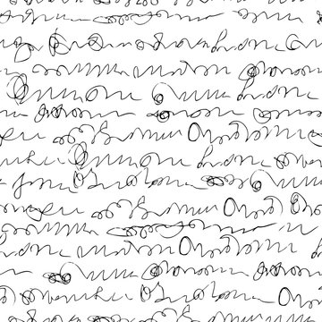 Seamless background pattern. Imitation of a abstract vintage lettering. Unreadable text.