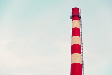 Chimney on the sky background