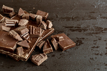 Chocolate mangled to pieces.