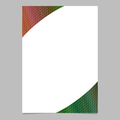 Poster - Dynamic abstract colored gradient curved grid page, brochure template - vector stationery background graphic design