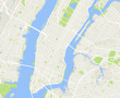 New York and Manhattan urban city vector map