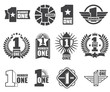 © MicroOne - Number one vector logos set