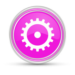 Sticker - Pinker Button - Zahnrad - Systemeinstellungen