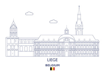 Wall Mural - Liege City Skyline, Belgium