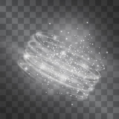 vector turbid light discs blurred effect. cold glowing swirling storm cylinder of shining stardust s