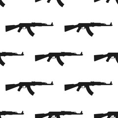 Weapons silhouettes on white. Seamless pattern. Vector Illustration EPS