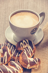 Wall Mural - Cappuccino with Monreale's biscuits