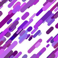 Poster - Geometrical seamless chaotic rounded diagonal stripe background pattern - vector design from purple colored lines with shadow effect on white background