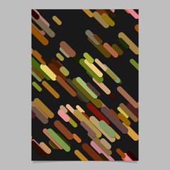 Poster - Seamless chaotic rounded diagonal stripe pattern background page template - vector stationery background graphic design